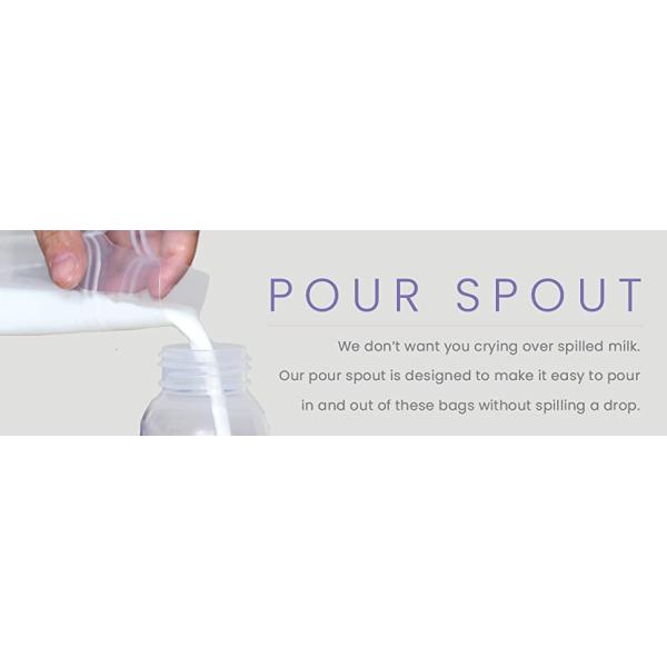 Milk Pouch Bags, Waterproof, Smell Proof, Airproof, Slider Zipper Grip Stand Up Package