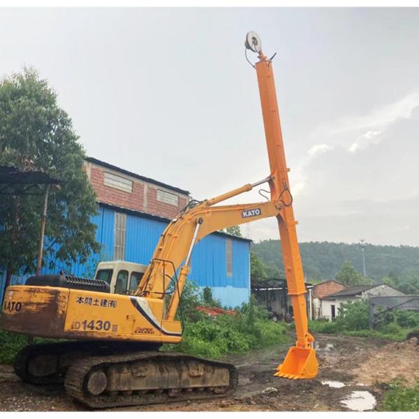 CE Approved 12 14 16 Meters Excavator Telescopic Boom With Standard Bucket