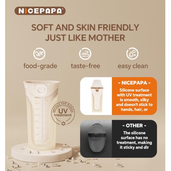 Флакончик для молока для детей из мягкого силиконового крана с естественным ответом (код S с круглым отверстием)