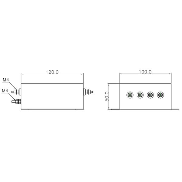 YX93G3 20A EMI 3 участков фильтрует фильтр силы EMI для военного оборудования