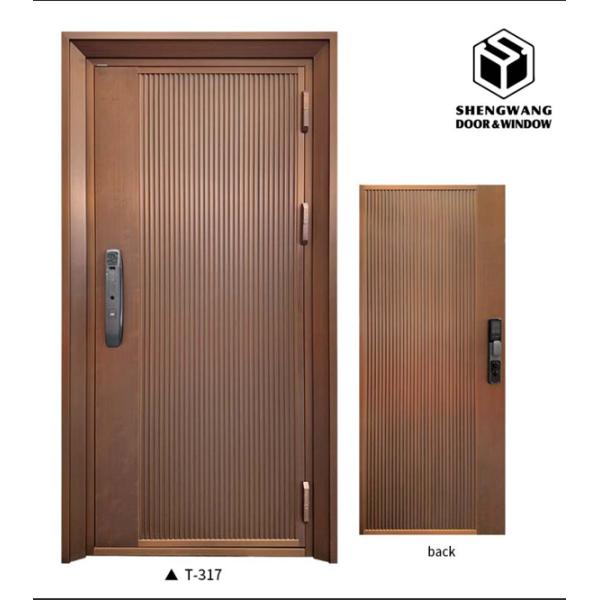 ODM Swing Aluminio Puertas de jardín para peatones Imitación de cobre Superficie de acabado de metal Puerta exterior