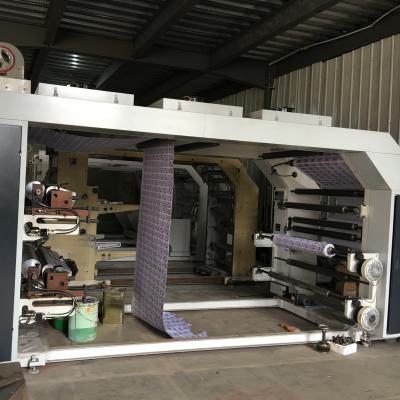 Economic Six Color Central Drum Flexo Printing Machine with 6 Color UV DIE CUT SLITTING SERVO for Auto Sticker Label