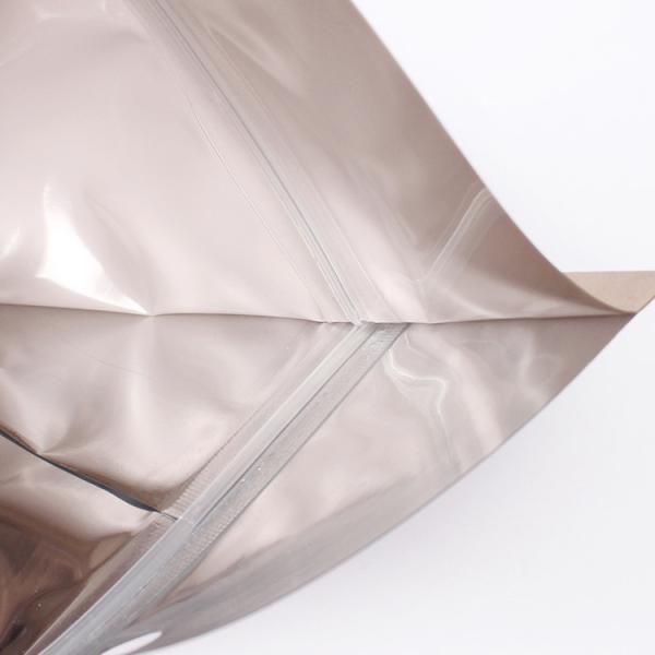 Gold Color Eco-friemdly Plastic Zipper Bag Stand Up Waterproof Ziplock Bags
