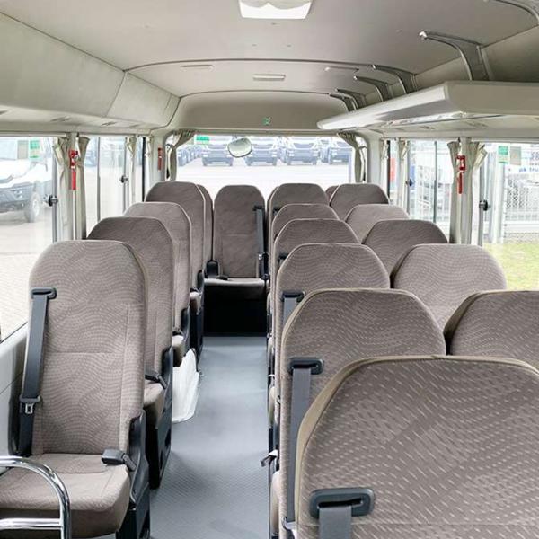 Good Condition Toyota Used Bus 30 Passenger Mini Coaster Bus with Manual Transmission