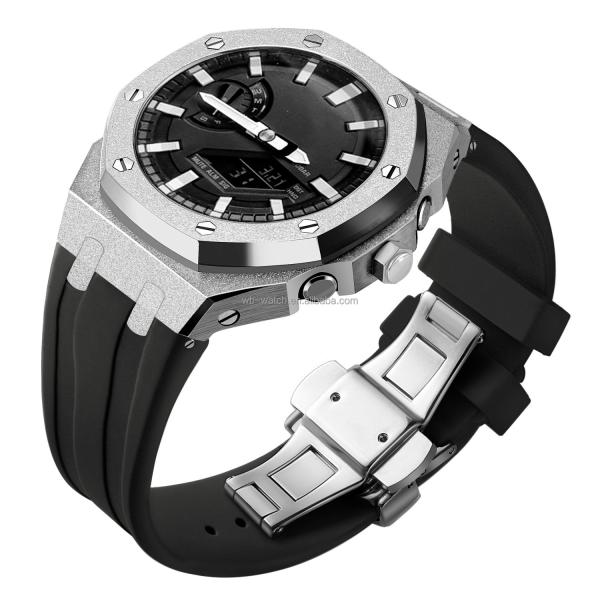 Caixa de relógio de aço inoxidável e banda para Casio Ga2100 G Peças de reposição de choque