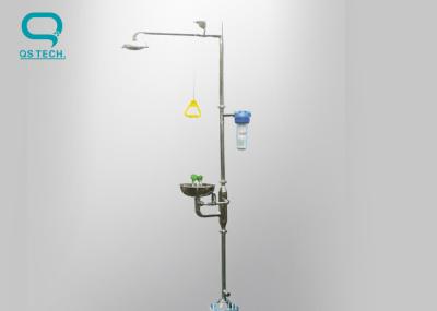A estação de aço inoxidável da lavagem do olho do laboratório com válvula de chuveiro personalizou tamanhos