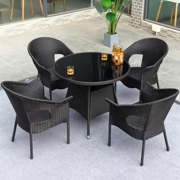 Hotel Rattan Lounge Set Oem Outdoor Lounge Dining Set For Courtyard