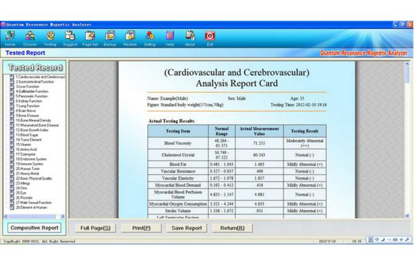Third Generation Original Software Quantum Sub Health Analyzer With 41 Reports