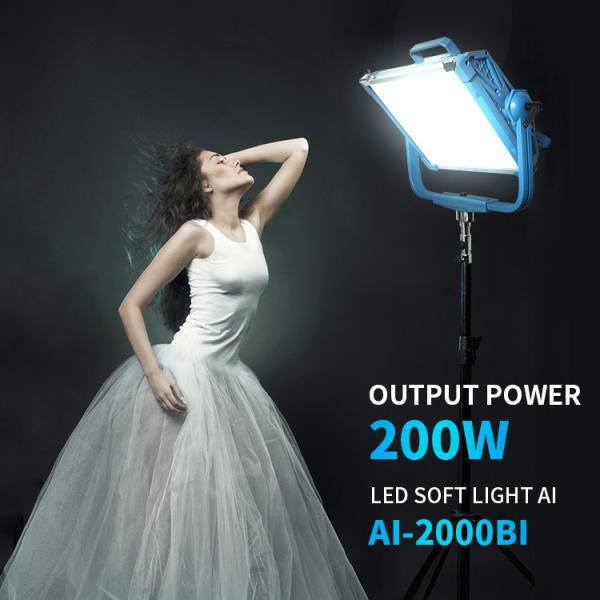 Meidike 200W Led Panel Video Light For Photography AI-2000BI Model 20000lm