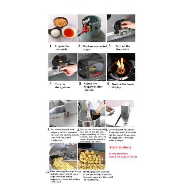80 KG Electromagnetic Heating Corn/Rice Popcorn Processing Machine for and Efficiency