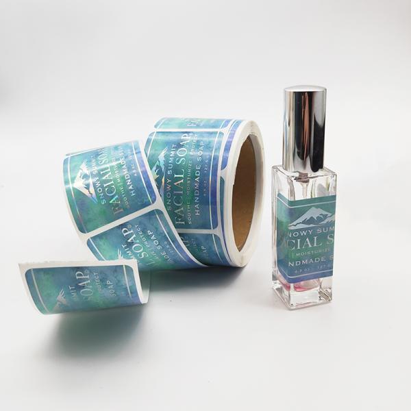 Perfume Glass Bottle Custom Sticker Cosmetic Adhesive Gold Foil Customized