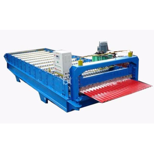Intelligent Blue Color Wall Panel Roll Forming Machine With PLC Control System