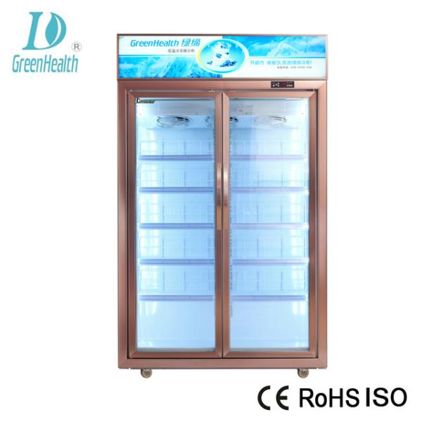 Automatic Defrost Commercial Beverage Cooler / Walk In Fridge Freezer With Glass Door