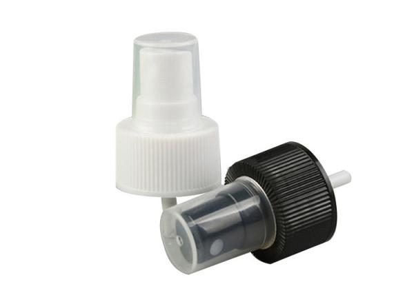 Plastic Ribbed Perfume Pump Sprayer 28/410 Black / White Color For Bottles