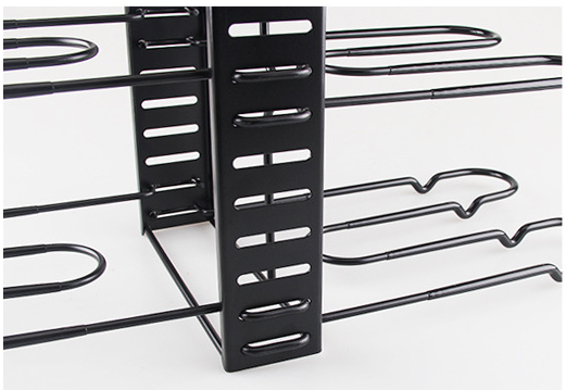 Five Storey Iron 380mm Height Steel Kitchen Basket Rack For Pan Organizing
