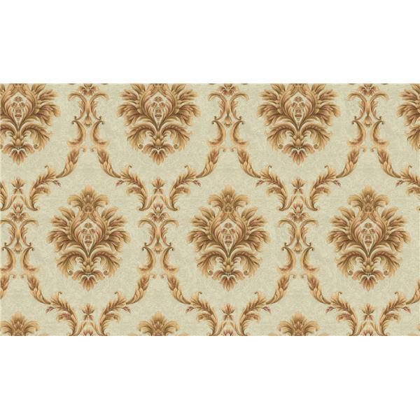 Italy Style Pvc Deep Embossed Wallpaper Waterproof With Damask Design