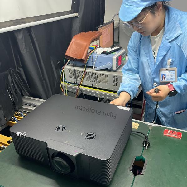 Flyin 5500 Lumen DLP Laser Projector WUXGA High Resolution 4K Active 3D Presentation 0.8 DMD Chip For Precise Imaging Manual Focus Lens Shift For A Flexible Projection Experience