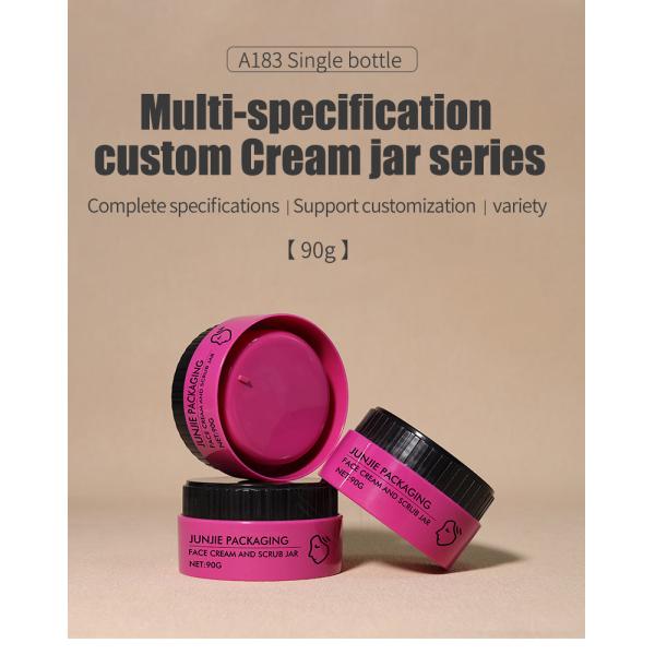 Tarro de plástico vacío al por mayor de 90 ml con tapa de rosca para exfoliante corporal, manteca, cuidado de la piel, embalaje cosmético