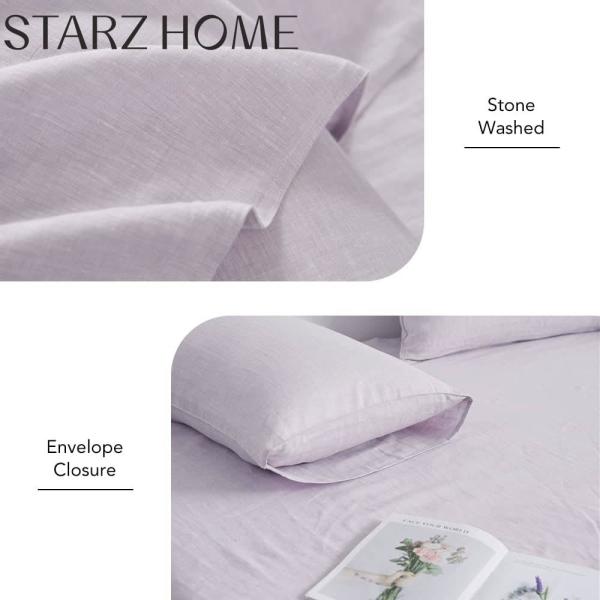 All-Season Disposable Bedding Set 100% Linen Duvet Cover with Elastic and Best Reviewed