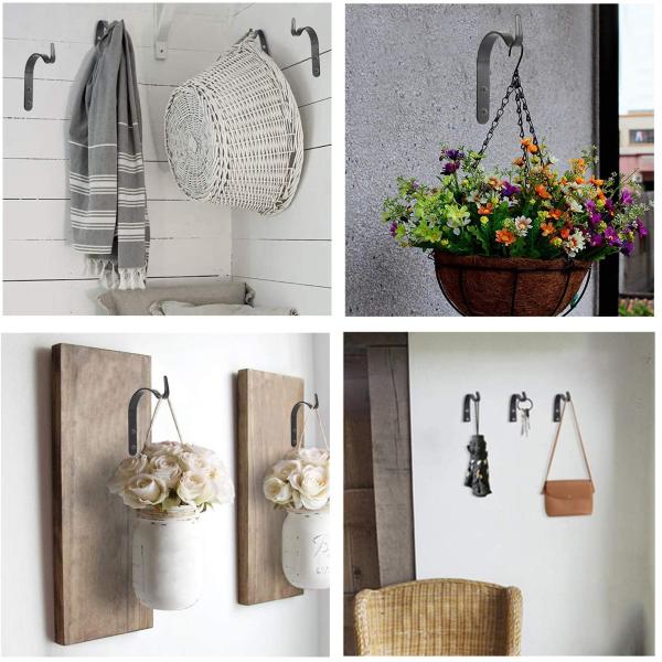 Декоративный железный металлический настенный крюк для растений подвесная скобка гибкий крюк фонарь настенный подвес для вешающих растений на открытом воздухе