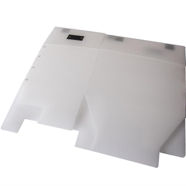 White Large Plastic Crates Recyclable Corrugated Plastic Totes High Sustainability