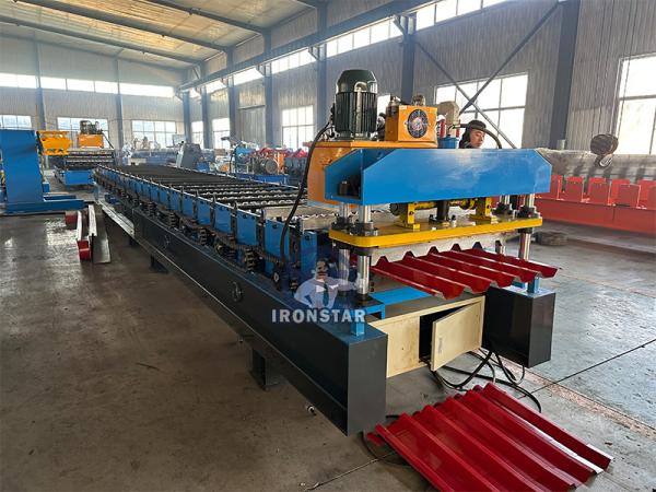 980 Trapezoidal roofing sheet roll forming machine for Brazil metal roof roll forming machine