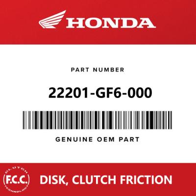 Revestimento da placa de embreagem original da FCC para a Honda TMX 155, TMX 125 ALPHA, 22201-GF6-000