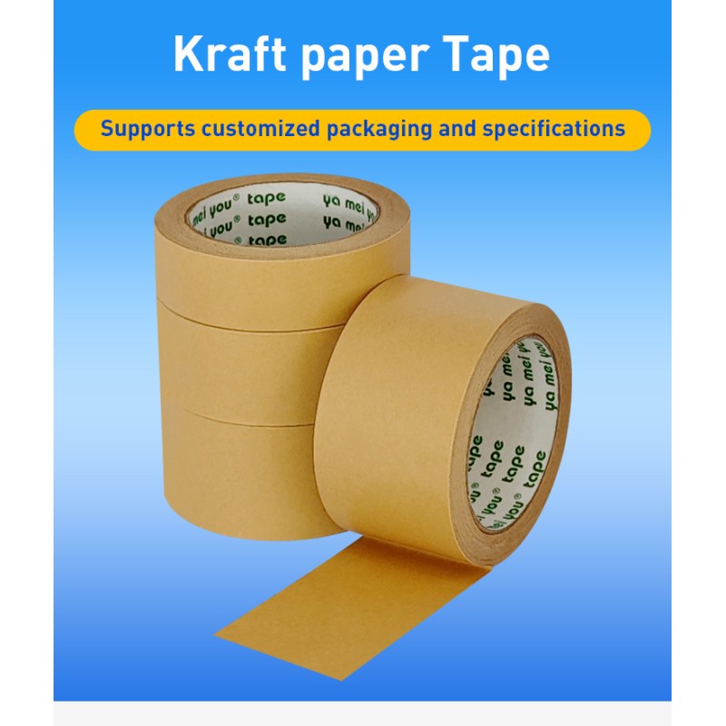 Matte Face Writeable Brown Kraft Paper Tape Hand Tear Custom Width Length