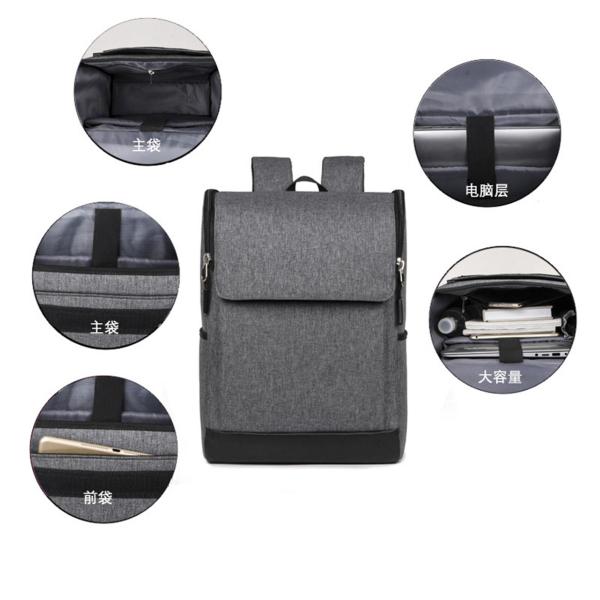 Backpack men's computer backpack fashion Korean tide high school students USB bag