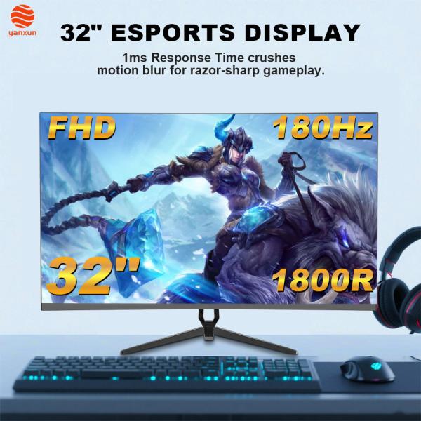 Monitor de juegos de 32 pulgadas con resolución QHD, 99% SRGB, ultra ancho,