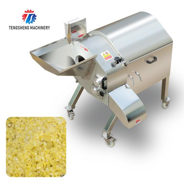 Medicina comercial 3d da batata doce do coco 1000KG/H que corta a máquina de corte em cubos automática