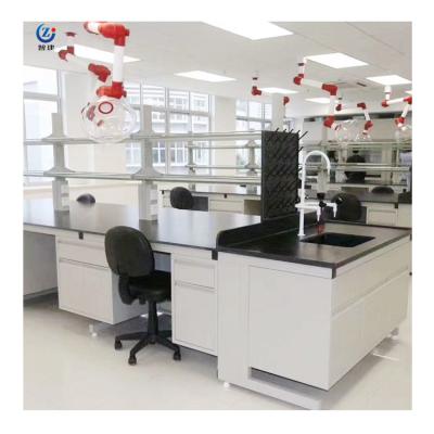 Banco de laboratório ajustável com pia