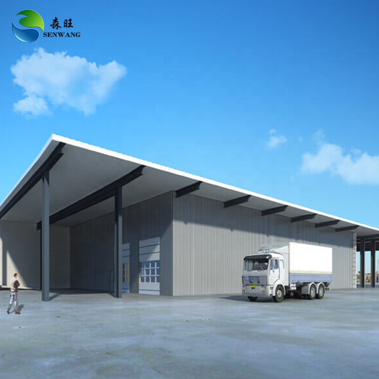 Custom Steel Structure Warehouse with PU Sandwich Wall Cladding
