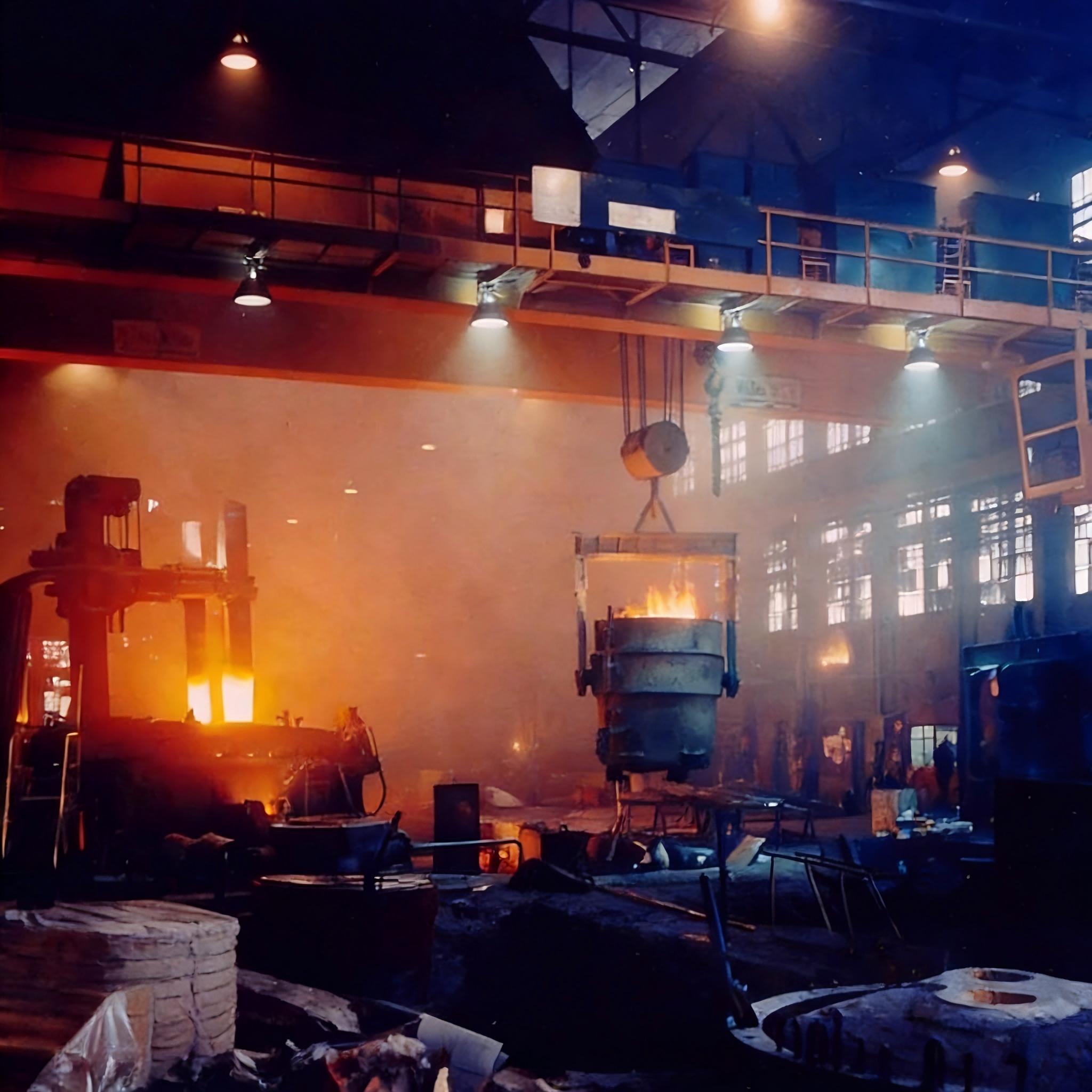 QDY Type Double Girder Overhead Crane for Metallurgical Industry Casting Crane
