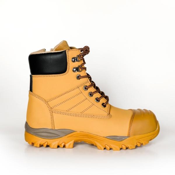 Factory Australia Safety Boots Made of Genuine Leather CE Composite Toe Mesh Lining Material Non Metal Protection