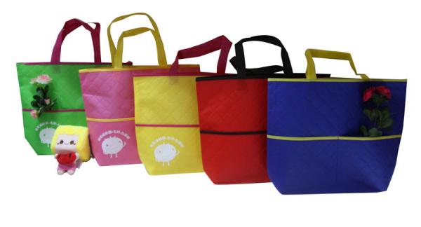 Eco Freindly Recycled Shopping Bags Nonwoven Laminated Fabric Customized