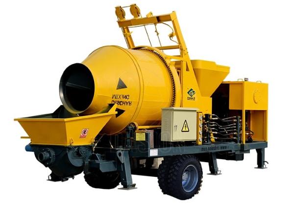 Remote Control Diesel Concrete Pump Mobile , Truck Mounted Cement Mixer Pump