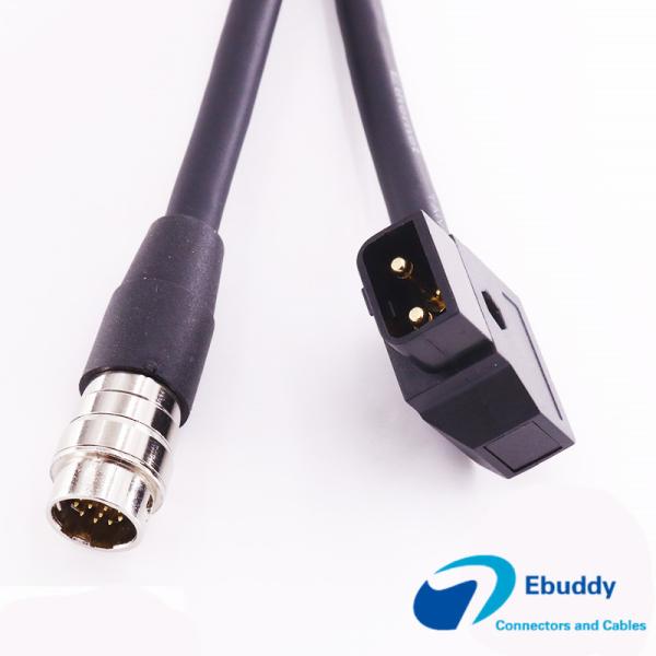 Hirose 12pin male to 2pin d-tap male cable for camera power supply