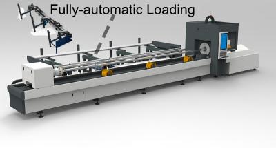 Horizontally Mounted Lathe Fully Automatic Loading Tube Metal Laser Cutting Machine