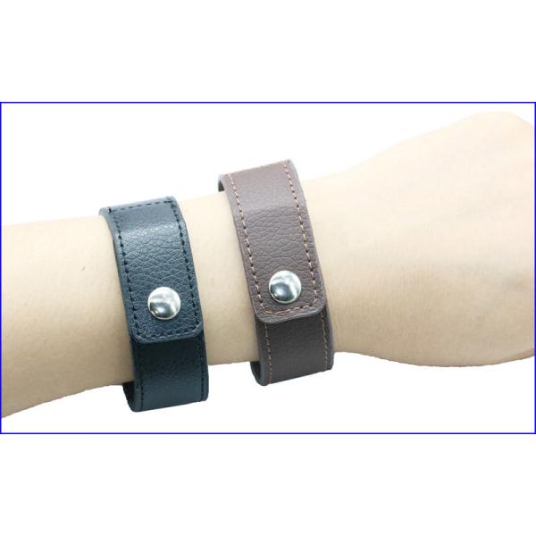 PU Leather Wristband 64GB USB Memory Drive Buckle connected Long Stick