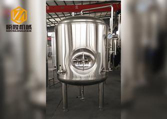Flat Bottom Brite Beer Tank 300L SS / Red Copper Material With Cooling Jacket