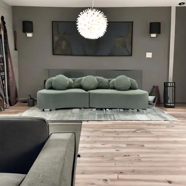 Customized Boucle Fabric Sofa White Fabric Couch Set Home Luxury