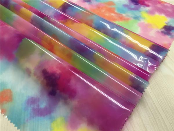 Color Clouds Design Printed TPU Leather 0.15mm - 0.20mm For Kids Coats