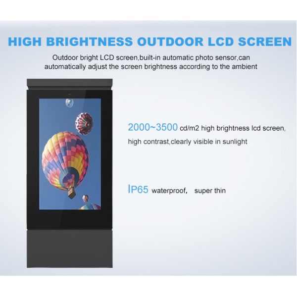 65 inch waterproof and lightning protection touch screen outdoor advertising machine