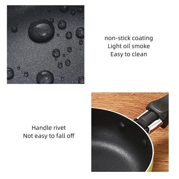 Amazon TOP Seller Flat Bottom Cooking Pans Fry Pans Nonstick Stainless Steel Frying Pans For Kitchen