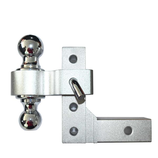 Aluminum Dual Ball Mount Best Adjustable Trailer Tow Towing Hitch 6