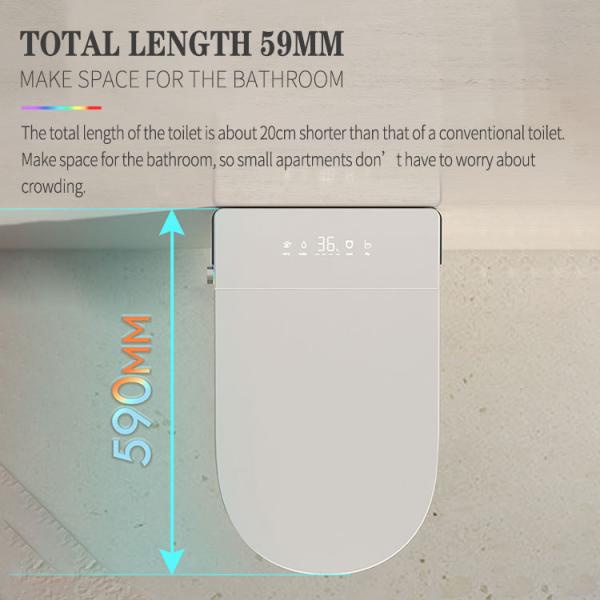 Elongated Bowl Smart Toilet Equipped With Siphon Jet Flushing Method