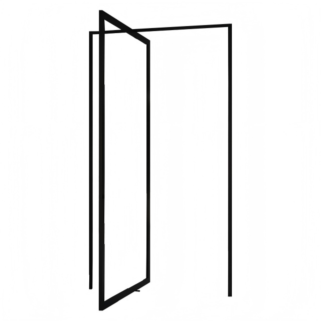 Ultra Narrow Frame Edge Interior Aluminium Pivot Doors 8mm Single Glass