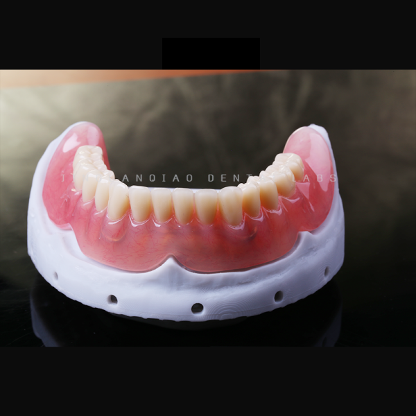 Custom Removable Dentures Complete Acrylic Teeth Precision Titanium Bar China Dental Lab