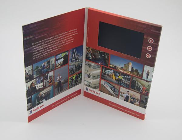 Business Paper Lcd Video Mailer , Lcd Invitation Card A4 / A5 / A6 Finish Size